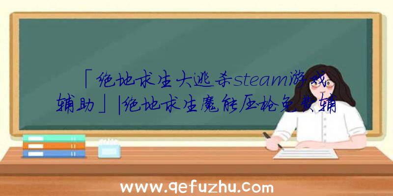 「绝地求生大逃杀steam游戏辅助」|绝地求生魔能压枪免费辅助